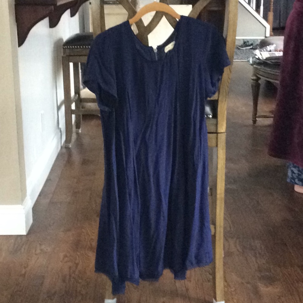 Blue Flowy Dress Urban Outfitters